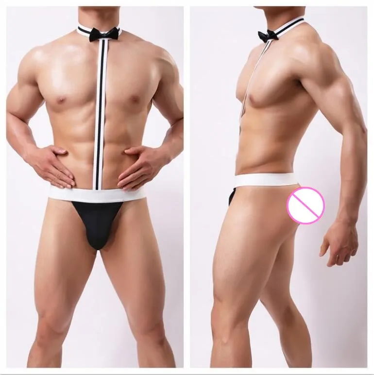 

Men Thong Lingerie Jockstrap Gay Men Sexy Jockstrap Underwear G-string Erotic Briefs Sexy Patchwork Bow-tie Gay Sexy Straps