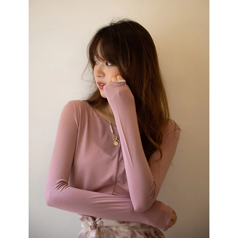 Футболка женская с длинным рукавом весна-осень MXA34Z0096 |