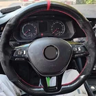 Искусственная черная замша из углеродного волокна для Volkswagen VW Golf 7 Mk7, новое поло Jetta Passat B8 Tiguan Sharan, сделай сам