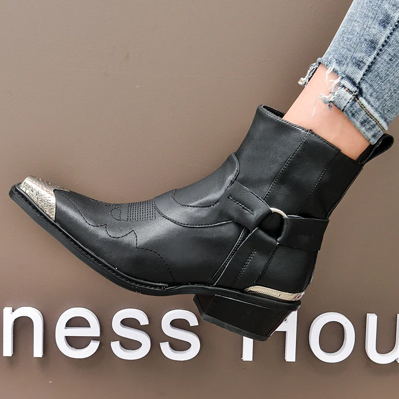 MStacchi Новый осень зима теплые Wedtern сапоги женская обувь из натуральной кожи