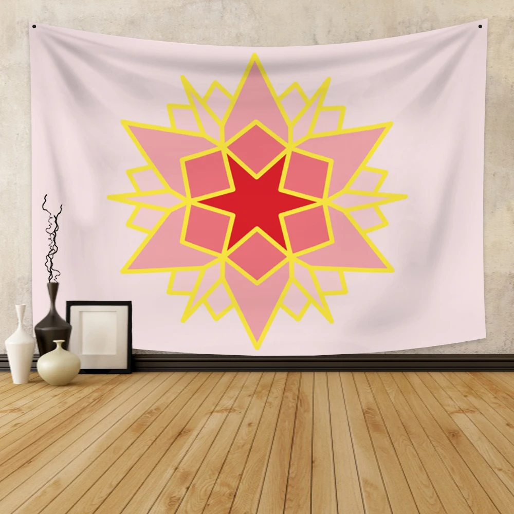 

Laeacco Polyester Mandala Print Tapestry Wall Hanging Carpet Throw Yoga Beach Mat Blanket Large Sleeping Pad Wall Art Tapestry
