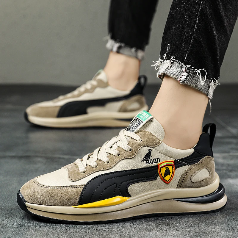 

Новые осенние мужские Спортивные Повседневные туфли, мужские универсальные трендовые маленькие белые туфли, корейская модная Студенческа...