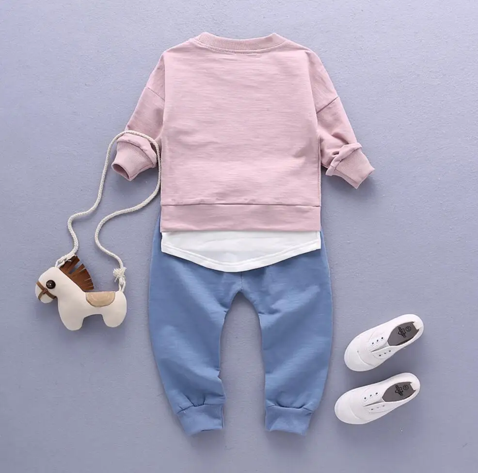 Комплект одежды для маленьких мальчиков Детский свитер с капюшоном стильный топ