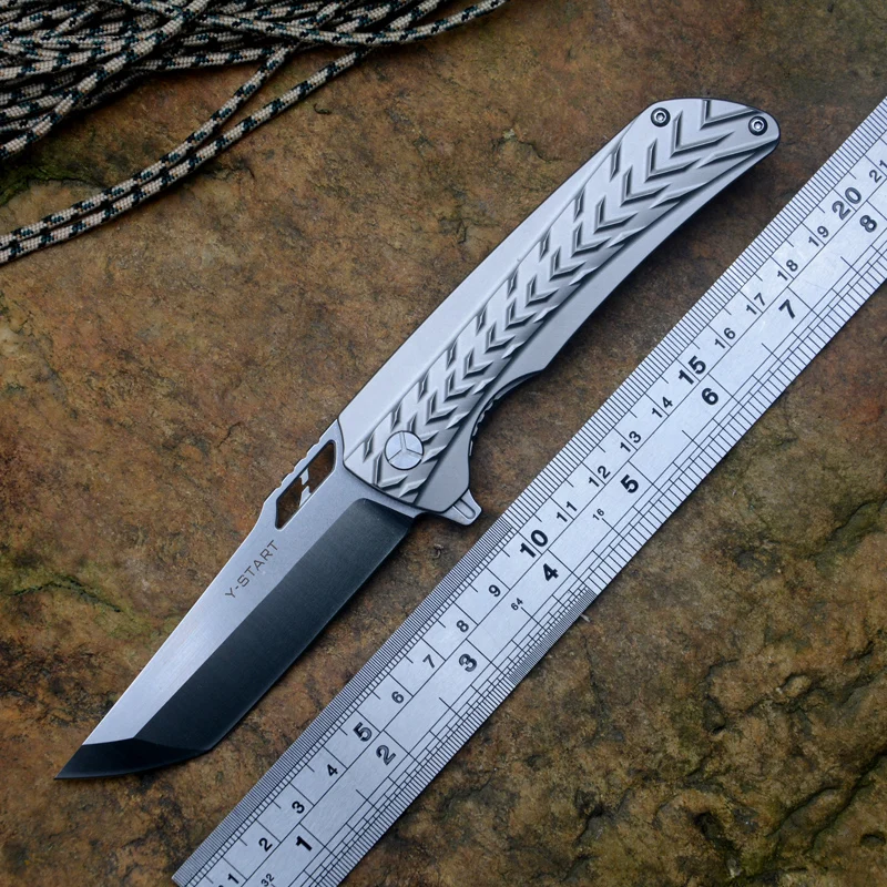 Y START Флиппер складной нож LK5019 Танто D2 Лезвие Керамический шарикоподшипник шайба