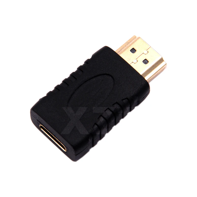 Фото HDMI-совместимый штекер-мини HDMI-совместимый гнездовой полный конвертер для компьютера HDTV монитора телевизора проектора позолоченный №5