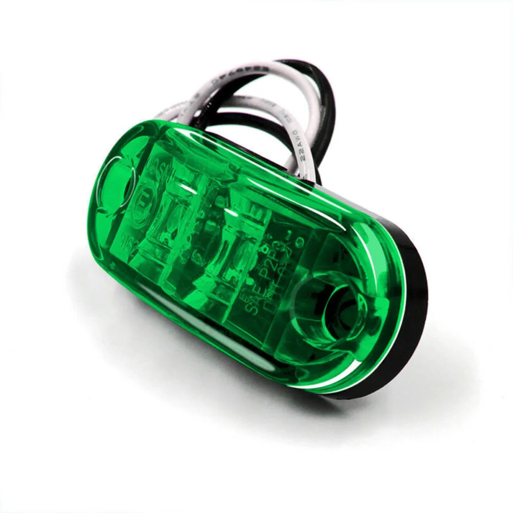 10X зеленый светодиодный боковой габаритный фонарь мигалка для грузового прицепа