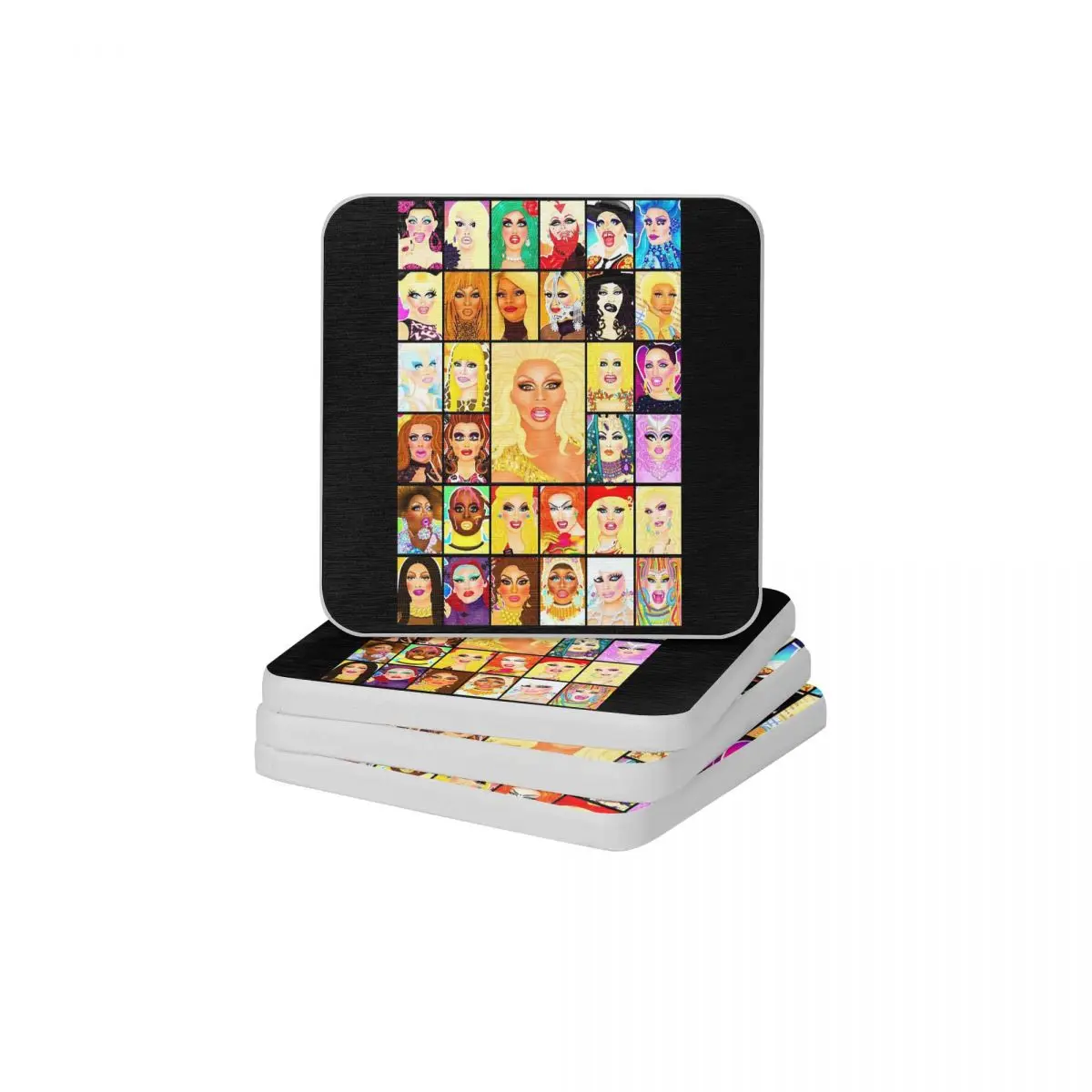 

DRAG QUEEN ROYALTY Natural Diatomite Square Round Coaster Resistant Water Cup Bonsai Mat Soap Toothbrush Pad 10x10cm