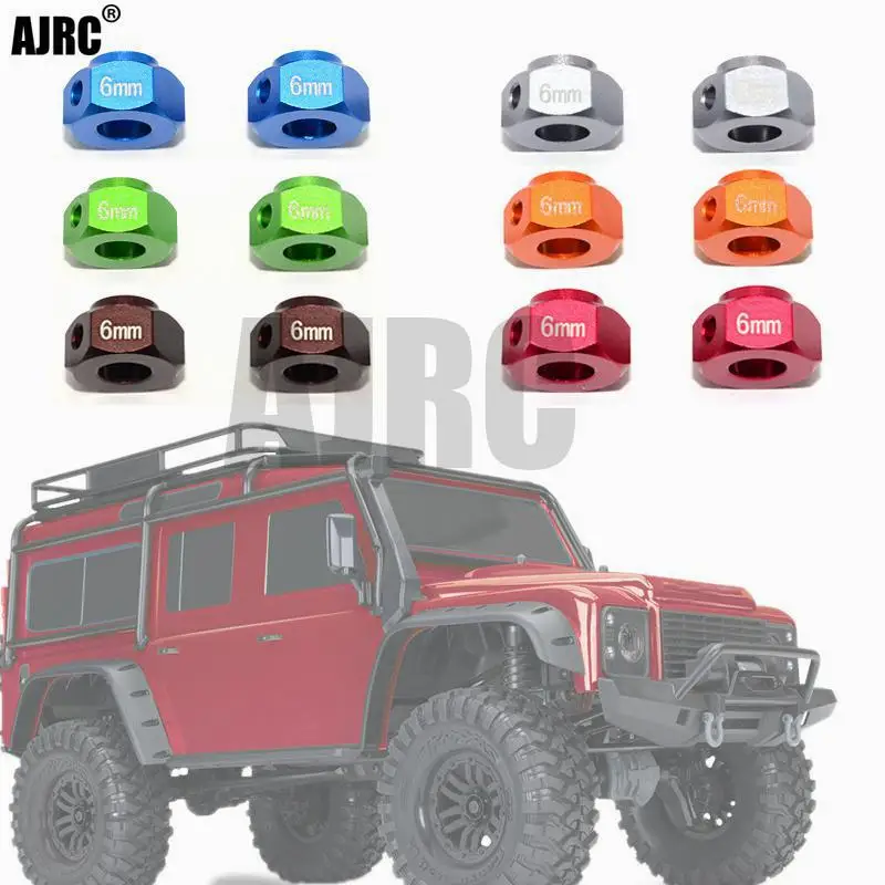 

Metal Hexagon Adapter Wheels Hubs Mount with Stainless Steel Screw Needle Extension nut for Trax TRX-4 TRX-6 Adapter 6mm/4PCS