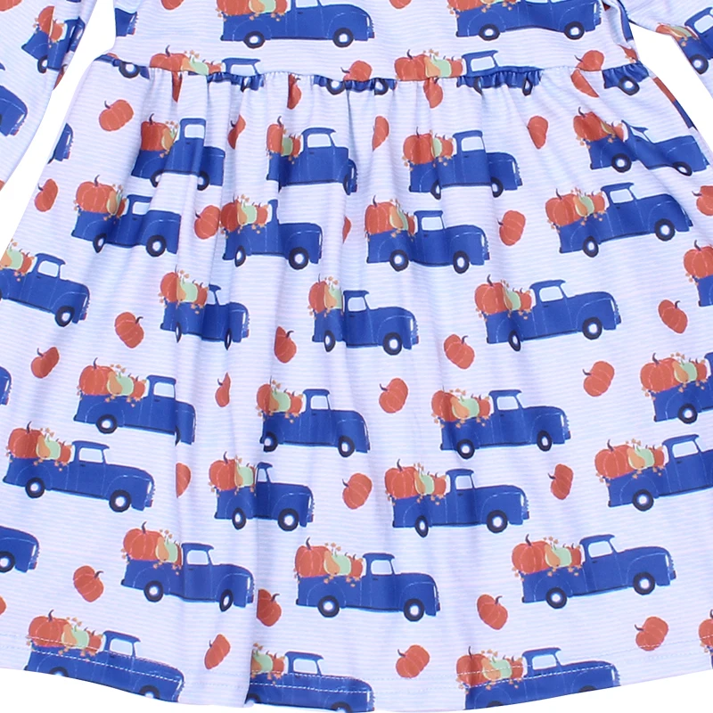 Новое Эксклюзивное Платье на День Благодарения одежда синего цвета для девочек с