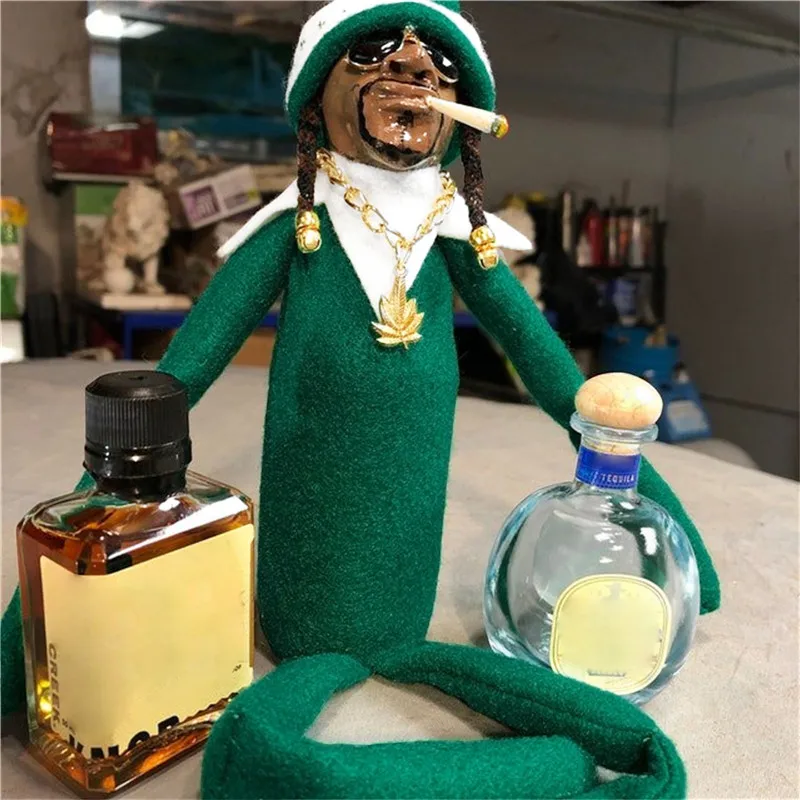 Рождественская плюшевая кукла-эльф Snoop On A Stoop непослушная игрушка мягкая