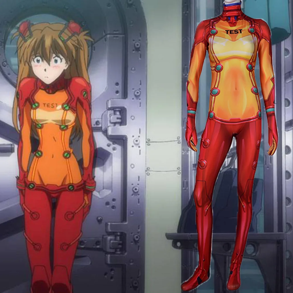 Новый Век Evangelion Eva театральная версия Asuka боевой костюм Аниме Косплей Костюм| |