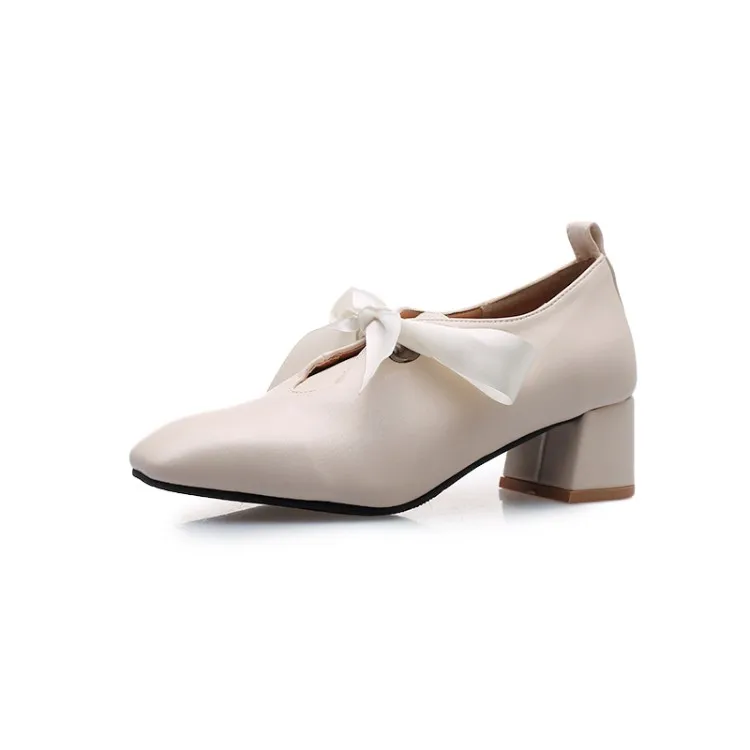 Big Size 12 13 14 ladies high heels women shoes woman pumps Strap-on square-headed thick-heeled shallow-mouthed single shoe | Обувь