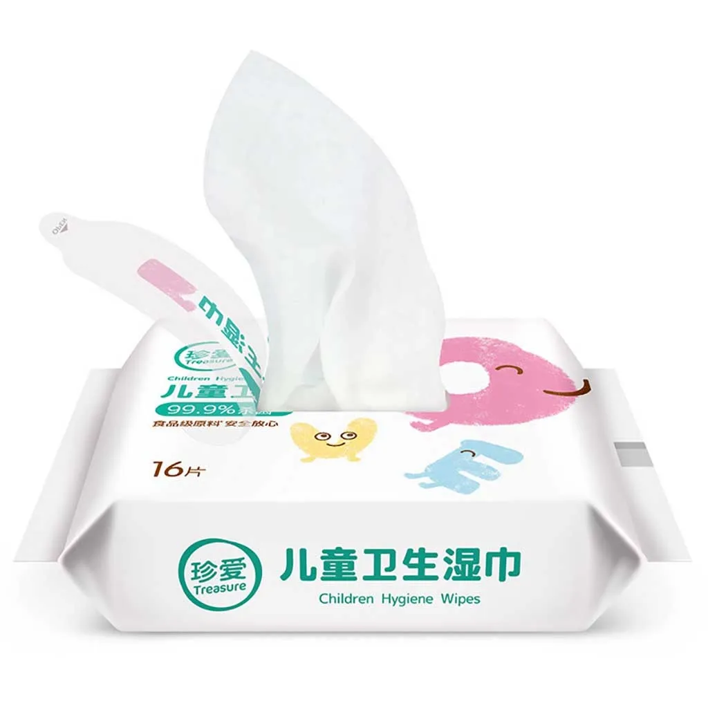 Wet Tissue Disinfection Home Restaurant 16wipes/pack Shop For Car Clean And Skin Are Block Type Paper Towel Pumping Wipes |