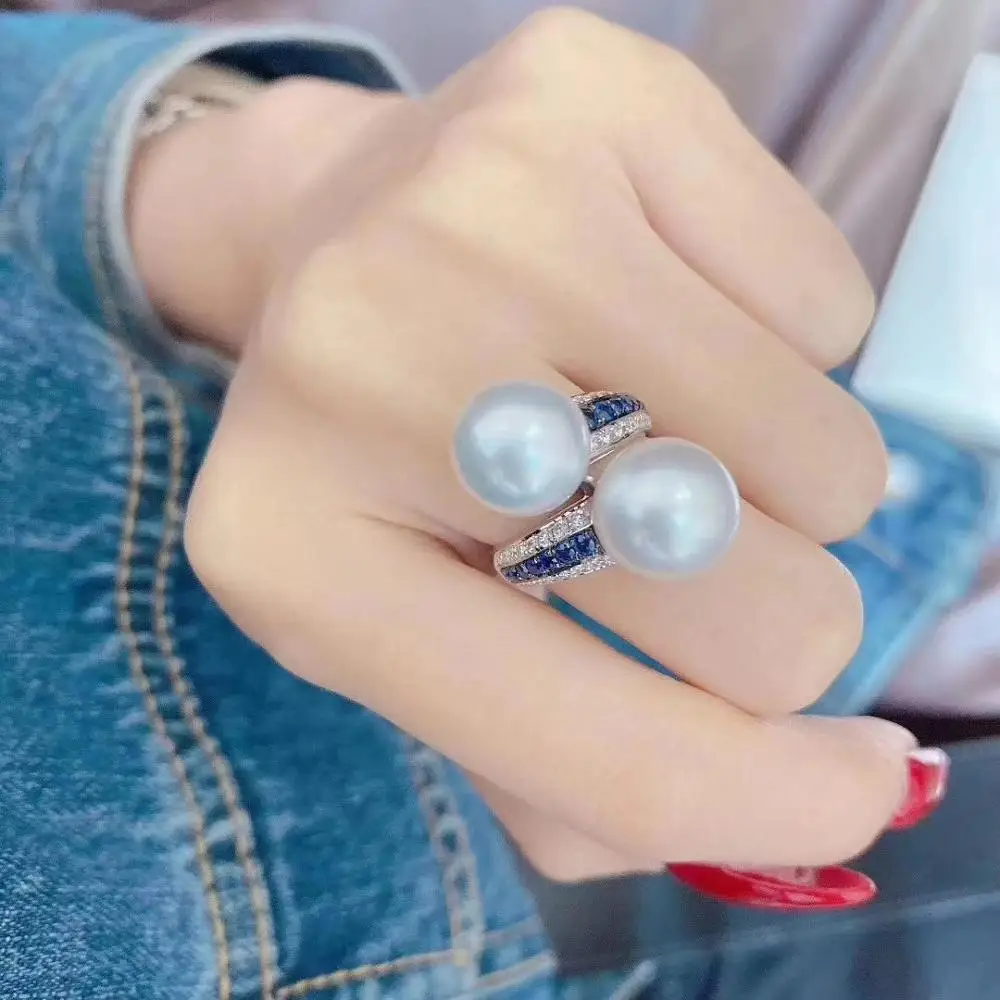 D413 кольцо с жемчугом ювелирные украшения из стерлингового серебра 925 пробы