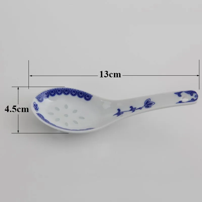 Китайская сине белая фарфоровая ложка для риса 4 шт./лот винтажные керамические