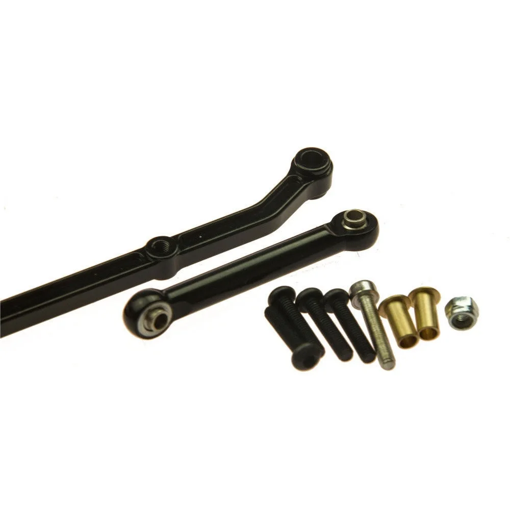 

YEAHRUN Black Sliver Aluminum Steering Linkage Link Arm For RC Axial SCX10 RC Car