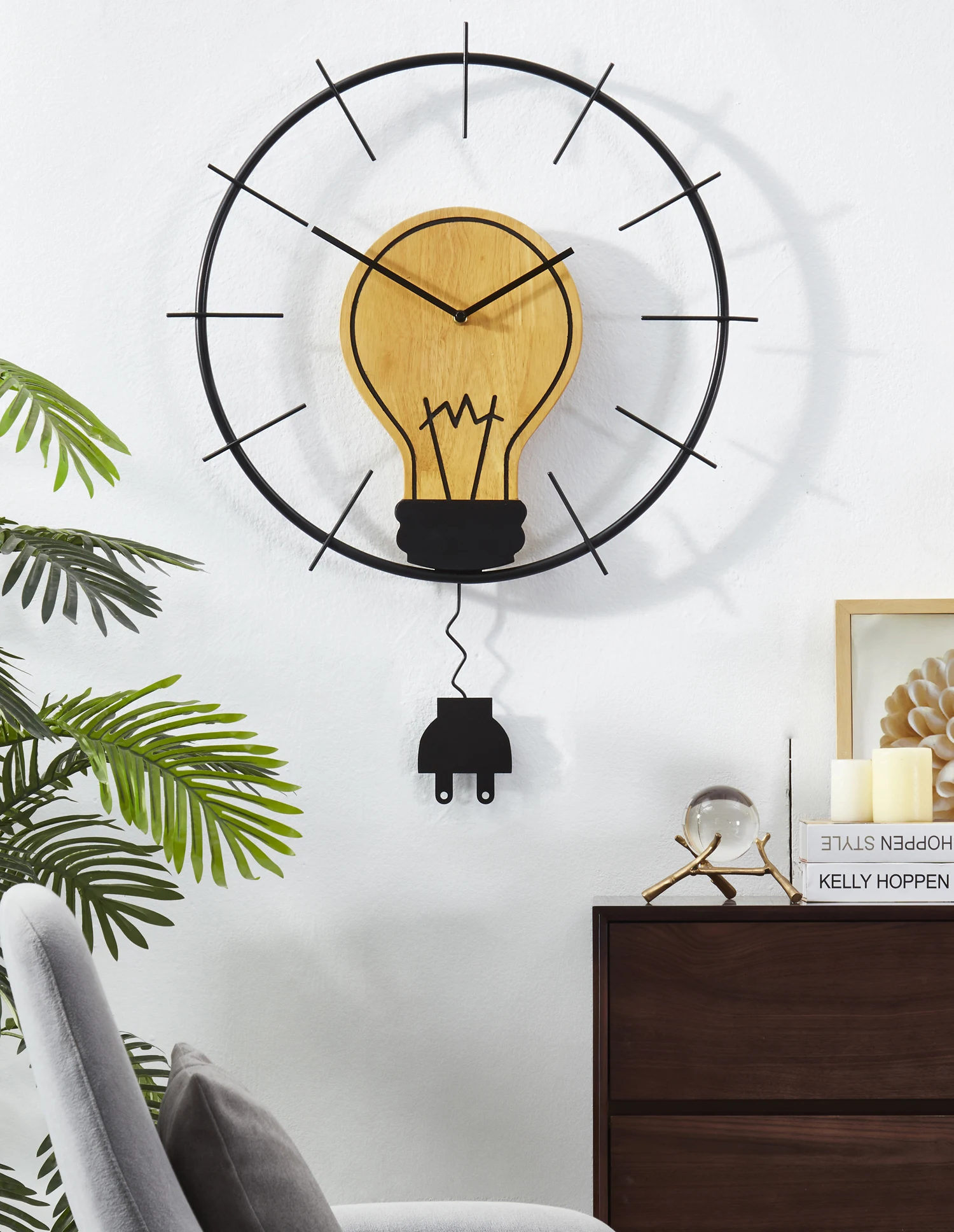 

Креативные модные настенные часы, светильник для гостиной, семейные деревянные настенные часы, детские часы в скандинавском стиле, часы для...