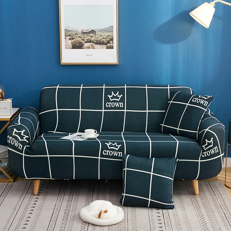 1 шт. напечатанный эластичный чехол для дивана из полиэстера и спандекса мягкий