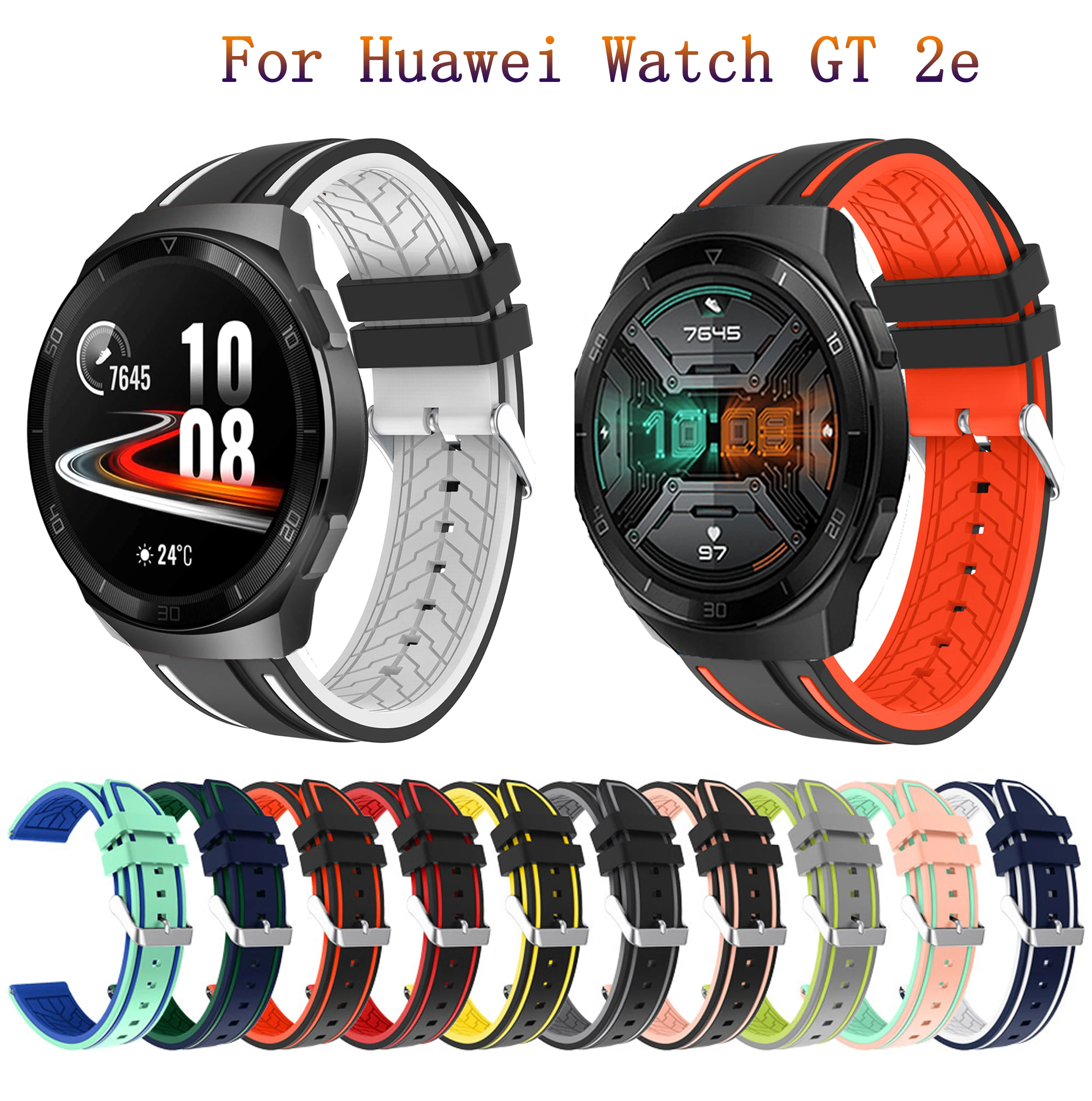 For Huawei Watch gt 2e Strap Band Fashion Silicone Watchbands for Watch GT 2 GT2 46mm Smart Bracelet Sport Wristband Replacement
