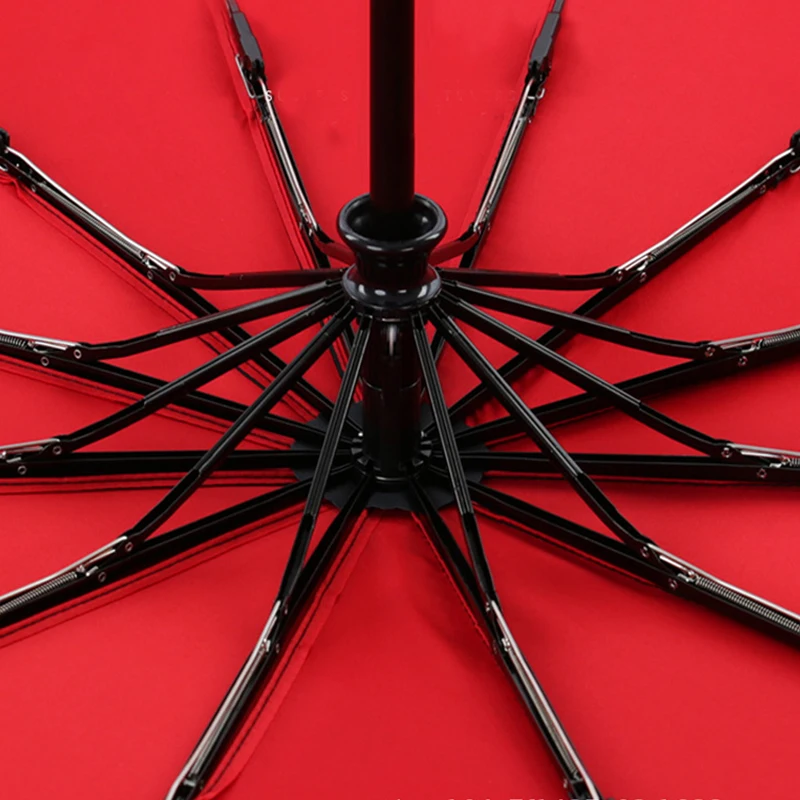Зонт с двенадцатью костяшками двухслойный полноавтоматический складной зонт 12