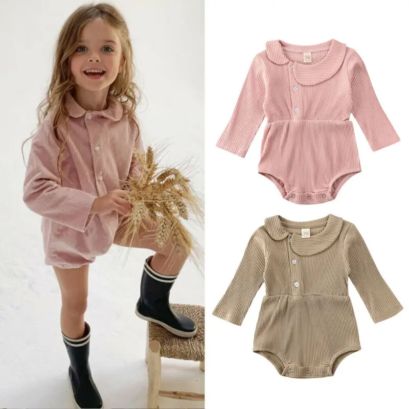 Цельнокроеный комбинезон для маленьких девочек на осень и зиму трикотажный