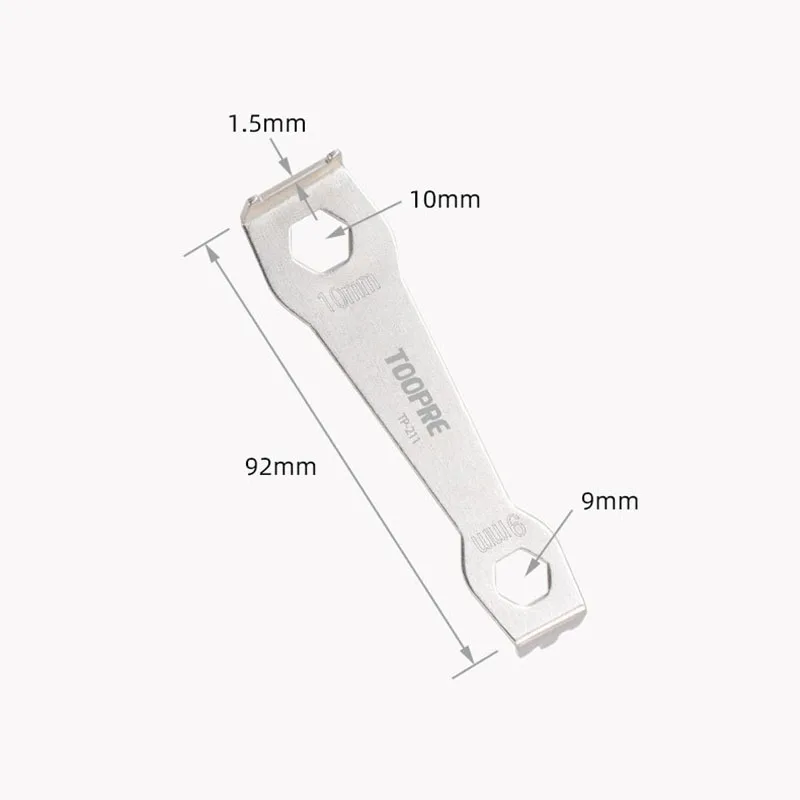 Велосипедный спорт зубы ногтевой пластины фиксированный гаечный ключ с плоским