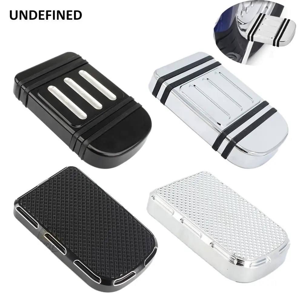 Brake Pedal Pad Cover CNC Large Foot Pegs Pads For Harley Touring Road King Electra Street Glide Softail Fat Boy Dyna FLD Trike