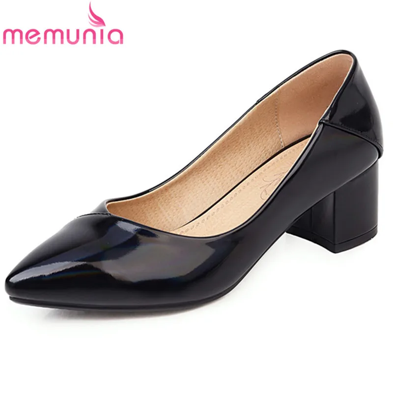 

MEMUNIA 2020 newest spring summer single shoes women pumps pointed toe classic dress shoes ladies office shoes big size 46