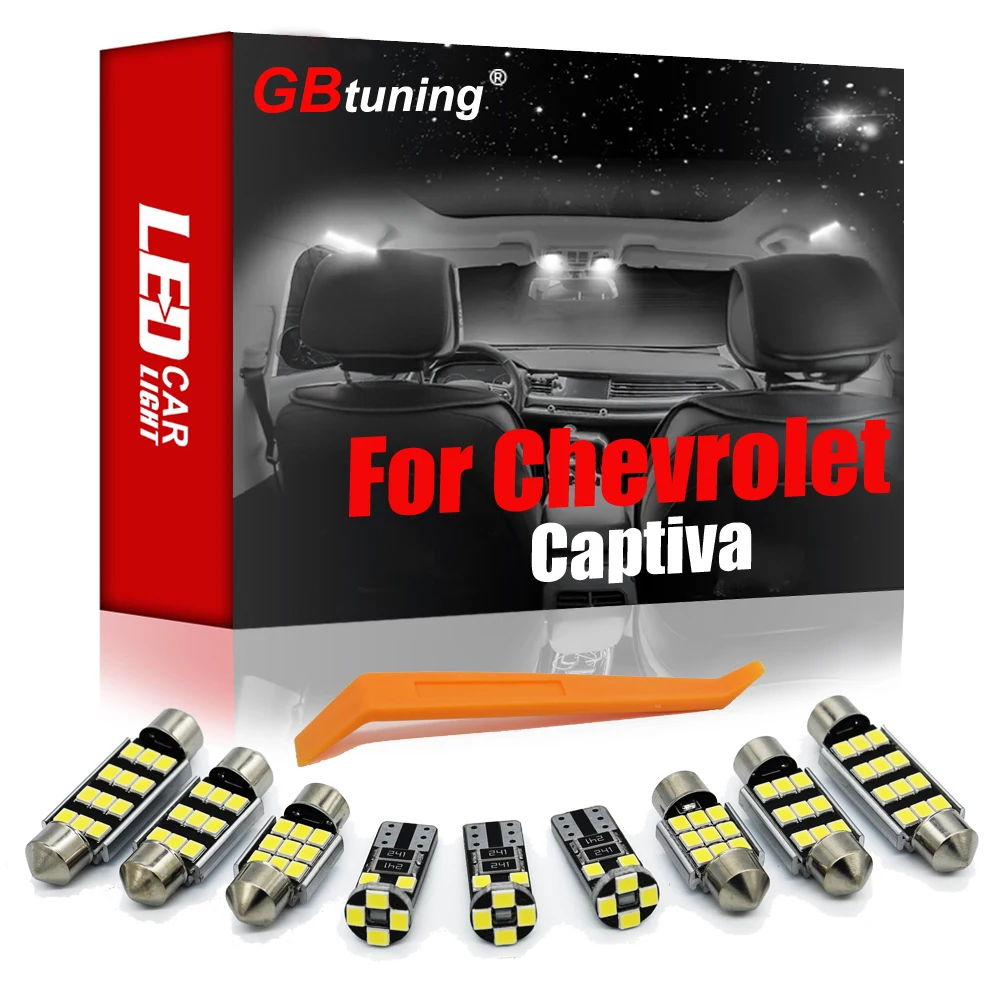 

GBtuning ошибок светодиодный 11 шт. для Chevrolet Chevy Captiva C100 C140 2011-2017 T10 гирлянда Интерьер автомобиля лампы светильник комплект аксессуаров