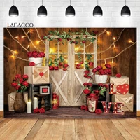 laeacco valentines day rustic wood door rose love heart background adults kids portrait photography background for photo studio