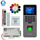 Идентификация по отпечатку пальца, биометрический RFID TCPIP USB с программной парольной клавиатурой + источник питания + электрические замки