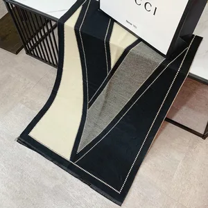 Женский кашемировый шарф, осенне-зимний длинный шарф V-образной формы, сочетающийся цвет, теплая Толстая шаль из пашмины