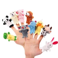 10pcsset cartoon animal finger puppet baby plush toys for children lovely kids plush toys baby gift for kids