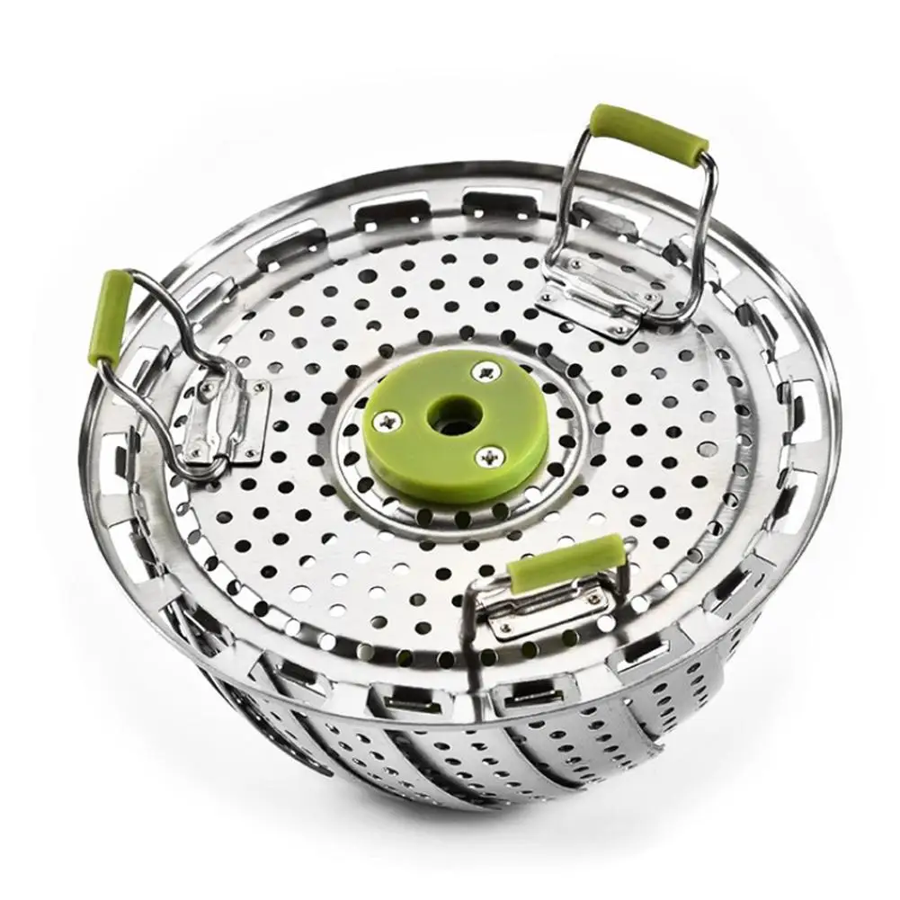 Складной Пароварка Корзина для воды лоток для фильтра Паровая стойка для овощей рыба, морепродукты приготовления 9 дюймов