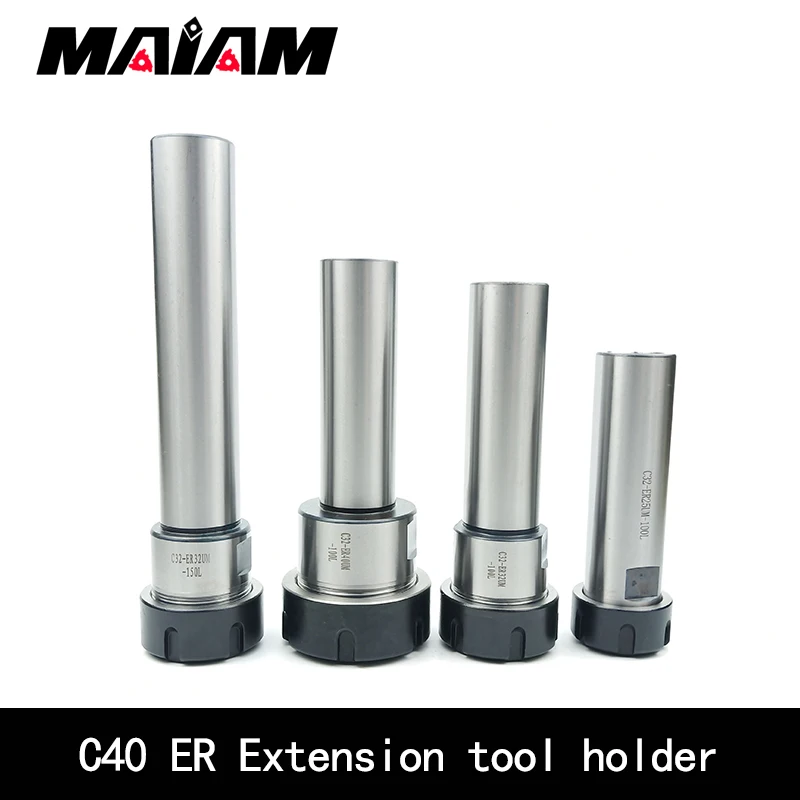 

C32 ER25 ER32 ER40 Extension rod Tool holder 100L 150L 200L CNC Lathe Milling Machine Lengthened Toolholder er collet nut wrench