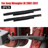 2pcs black door limiting straps wire protecting harness for jeep wrangler jk 2007 17 modification parts