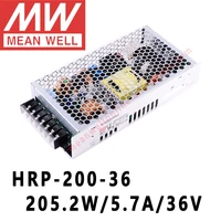 mean well hrp 200 series dc 12v 24v 36v 48v meanwell 200w single output with pfc function switching power supply