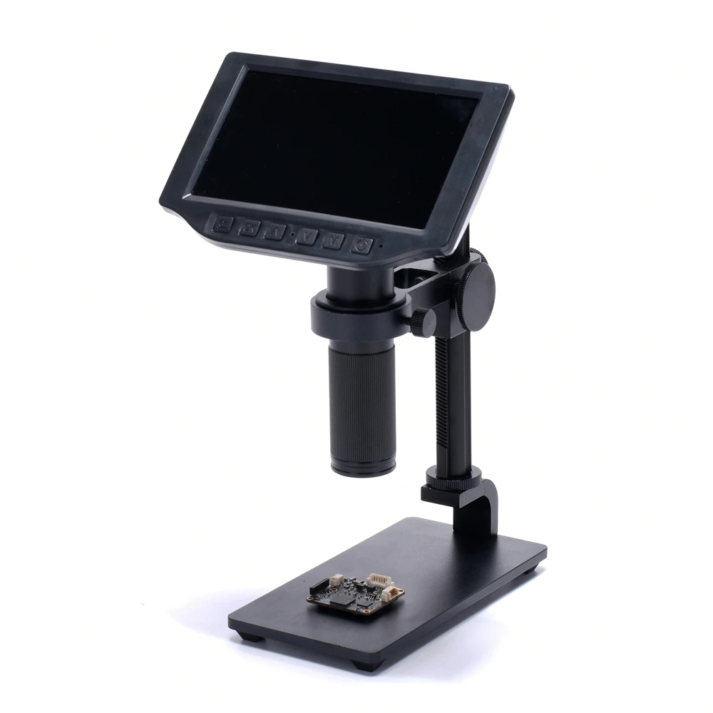 

5-дюймовый экран 24MP 1080P 60FPS HDMI USB цифровая промышленная камера микроскопа 150X объектив с C-креплением для телефона PCB SMD ремонт микросхем телефо...