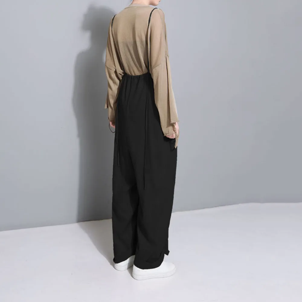 Женские Длинные Комбинезоны без рукавов Элегантные повседневные льняные