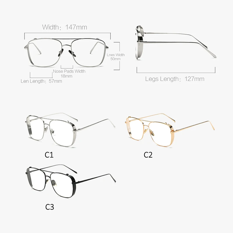 Мужские компьютерные очки в ретро стиле золотистые металлические квадратные для