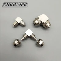1pcs pv 4 6 8 10 12 14 16mm copper nickel plated quick to twist right angle pv pneumaticl pipe fittings elbow double connection