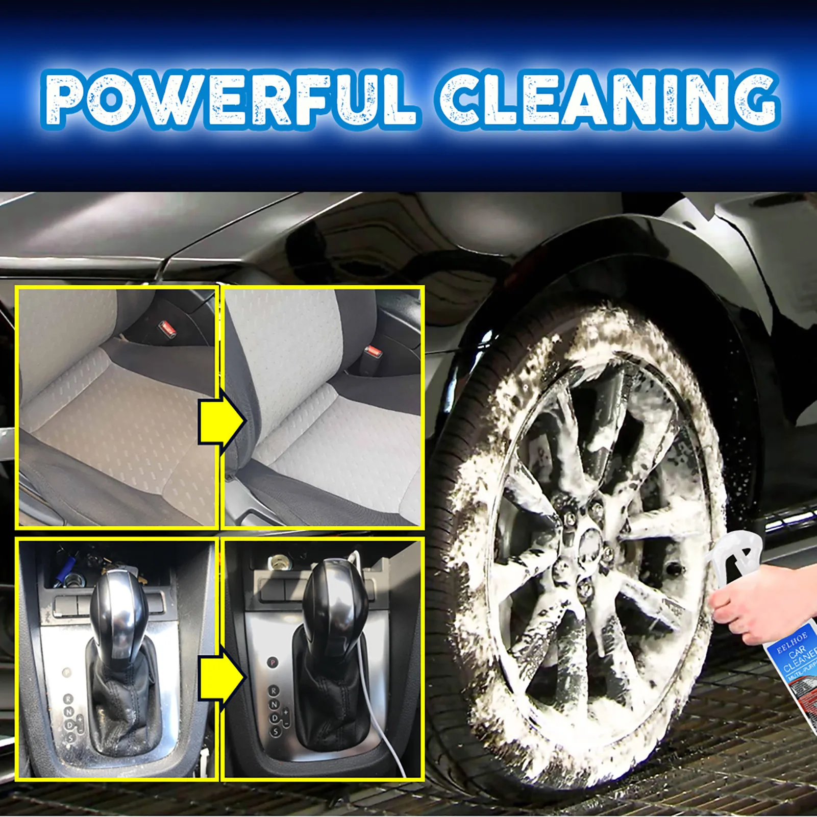

100ml/200ml Car Interior Cleaner Spray Foam Leather Surfaces Care Auto Detailing Non Greasy Leather Dressing Cleaner