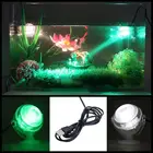 Подводная воздушная занавеска RGB для аквариума, воздушный занавес с пузырьками, водонепроницаемый светодиодный погружной декоративный светильник для аквариума с светильник вилкой