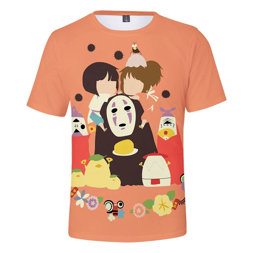 

Hot Sale Classic Anime Spirited Away 3D Printed T-shirt Unisex Fashion Casual Short Sleeve Harajuku Round Neck Oversize Tops
