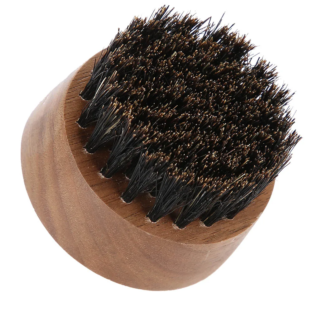 

Men Faux Boar Hair Wood Handle Beard Cleaning Shaving Shaping Brush Bristles Portable Oil Head Broken Hair Beard Comb