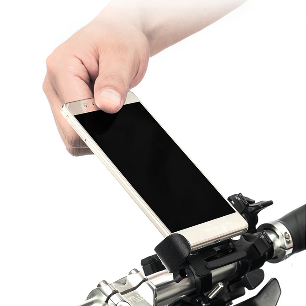

Aluminum Alloy Bicycle Mobile Phone Holder For Cell Phone GPS Motorcycle Handlebar Base 360 Degree Rotation