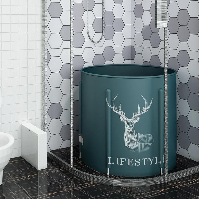 Тканевый кронштейн из ПВХ для взрослых складной бочонок ванны домашний хлопка