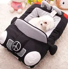 Автомобильная кровать для домашних животных, мягкая кровать для питомца, Конура, собака, круглая кошка, зимний теплый спальный мешок, плюшевая подушка для щенка, коврик, Портативные товары для кошек
