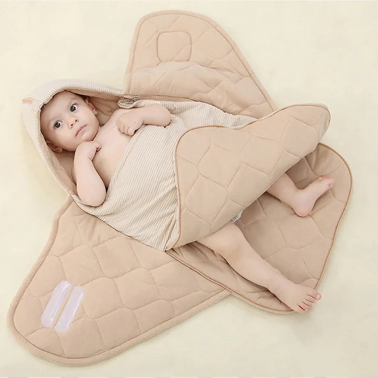 solid Newborn Sleeping Bag Baby Pure Cotton Stroller Sleepsack Infant Winter Warm Anti-kick Sleep Bag Winter Envelope For Newborns - Цвет: solid