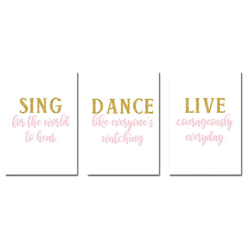 Минималистичная расписная цитата холст постер розовая стена Художественная